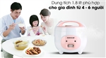 Nồi cơm nắp gài Sunhouse 1.8 lít SHD8607W